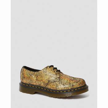 Dr Martens Női 1461 Metallic Bőr Oxford Cipő Arany